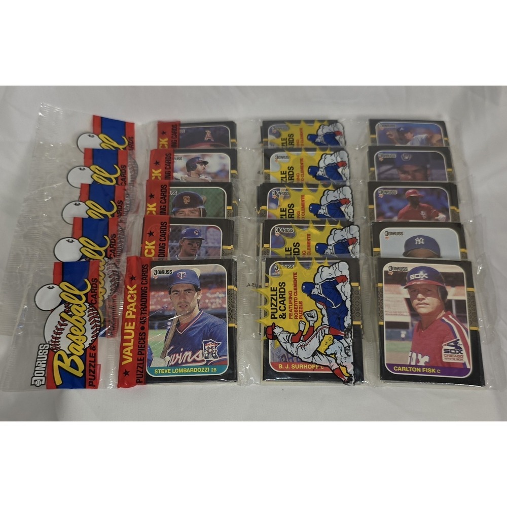 1987 Donruss Baseball Rack Packs - Lot of 5 - Factory Sealed